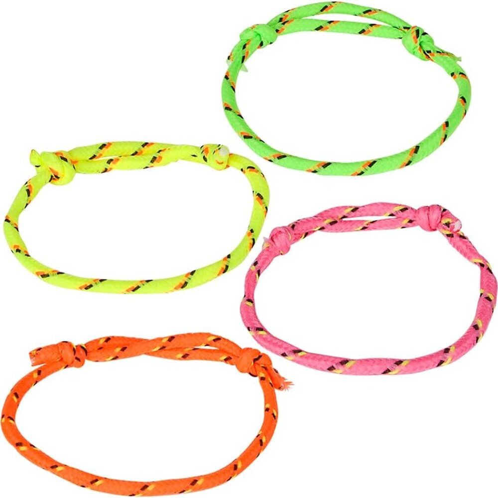 144 1 Gross Neon Rope Friendship Bracelets New - Picture 2 of 4